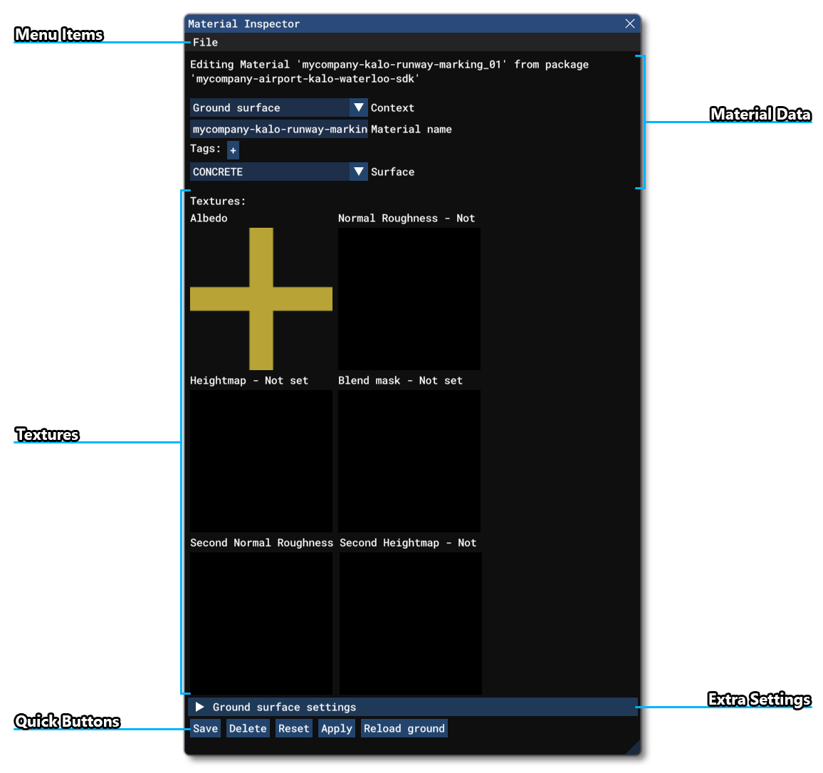 The Material Inspector Window