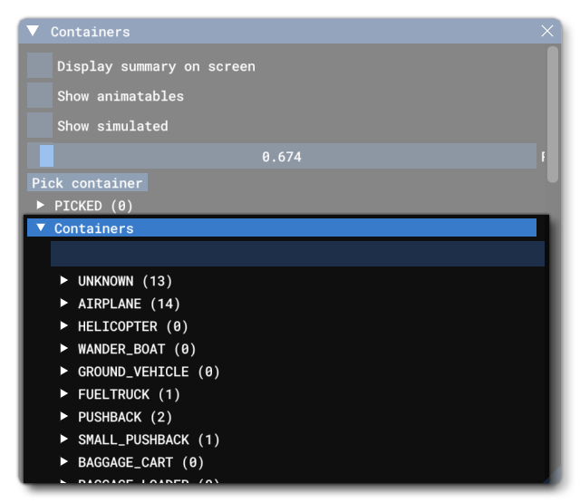 The Containers Section Of The Containers Window