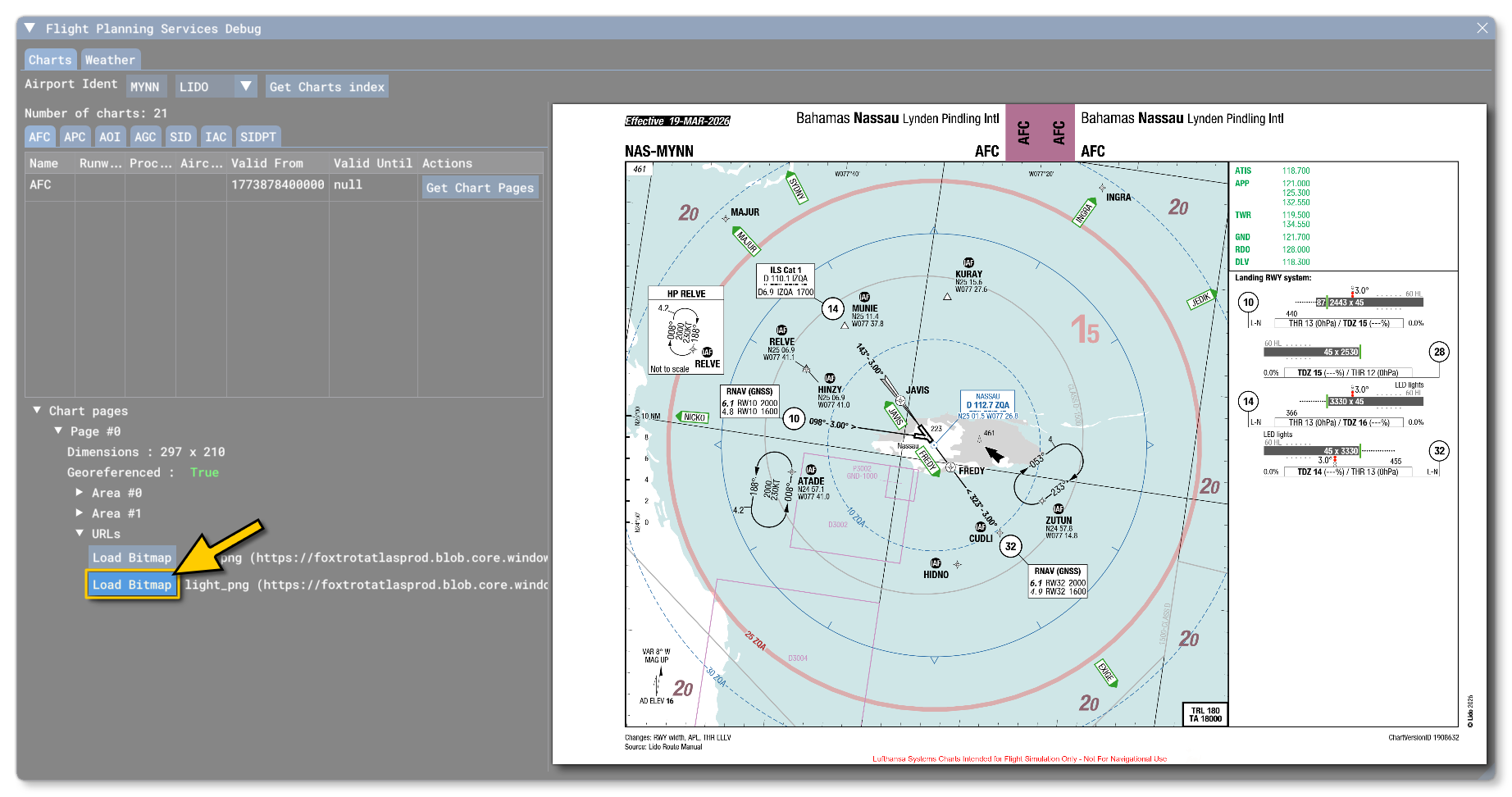 Loading A Chart Bitmap Into The Debug Window