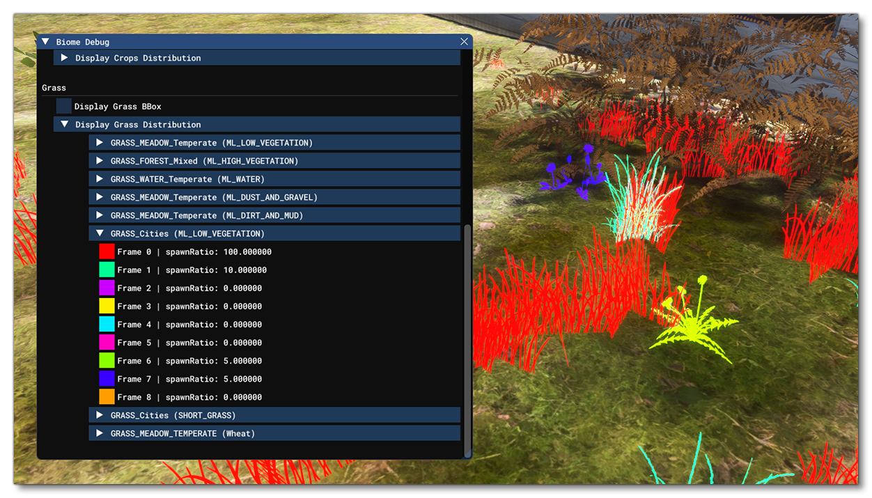 The Scene Filtered By Grass Type Framess