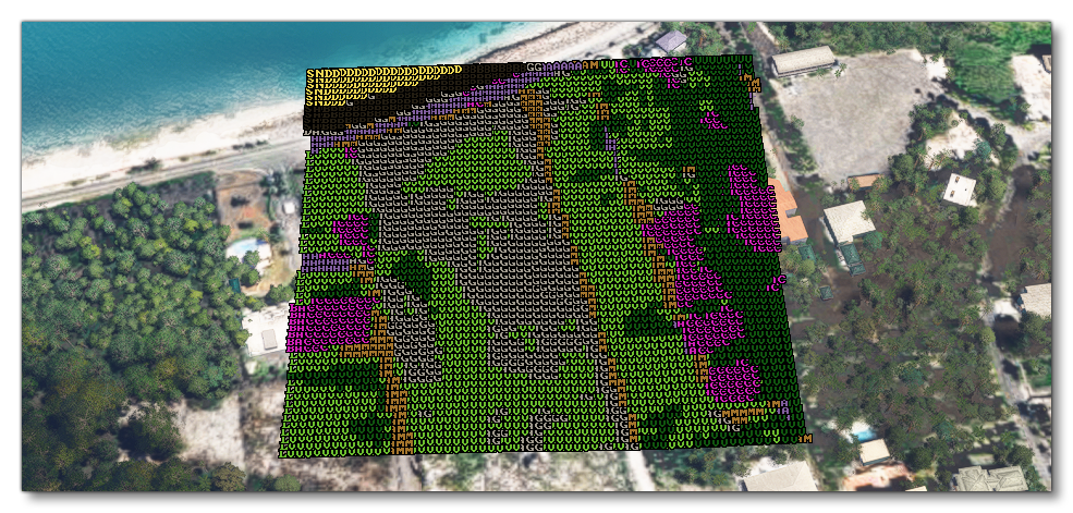 An Example Of The Debug Surface Sampling Grid