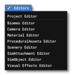 The Editors Menu