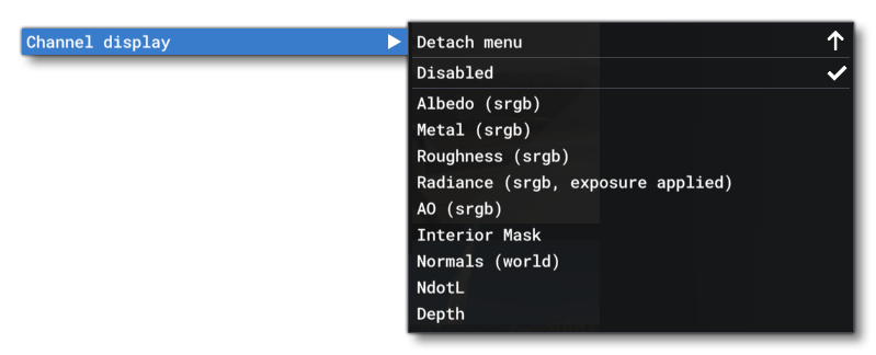 The Different Channel Display Options From The Options Menu