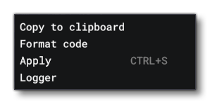 The RMB Menu In The Code Editor The RMB Menu In The Code Editor