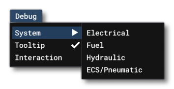 Behaviour Debug Menu