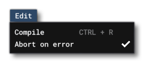 The Behavior Viewer Edit Menu