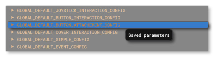 Example Of The Parameter Scope Pop-Up