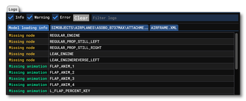 The Logs Tab View The Logs Tab View