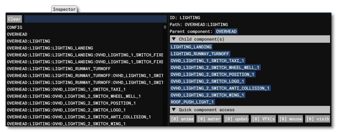 The Inspector Tab View