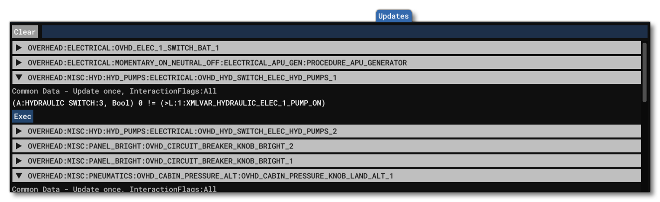 The Updates View Tab The Updates View Tab