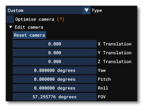 The Custom Camera Options