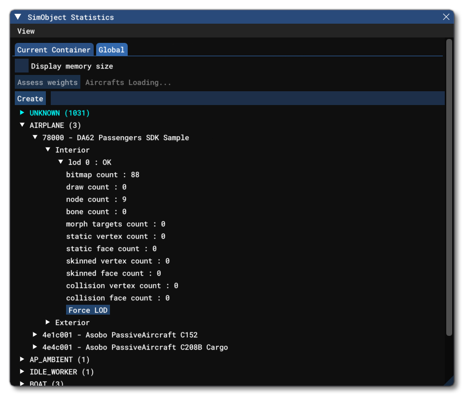 The Airports Tab In The Statistics Profiler