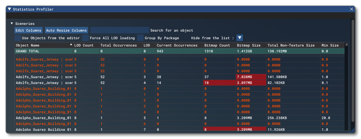 The Statistics Profiler Window