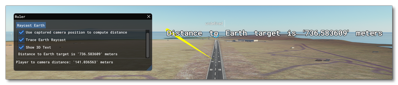 Illustration Of An Earth Ruler Raycast In The Simulation