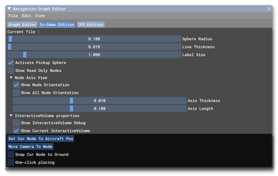 The Navigation Graph View Properties Window For Scenery The Navigation Graph View Properties Window For Scenery