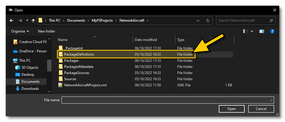 The PackageDefinitions Folder The PackageDefinitions Folder