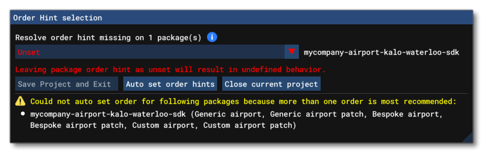 Auto Set Order Hints Errors Auto Set Order Hints Errors