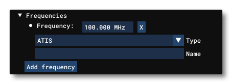 The Frequencies Option With A New Frequency