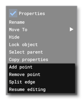 The Polygon Right Mouse Button Menu