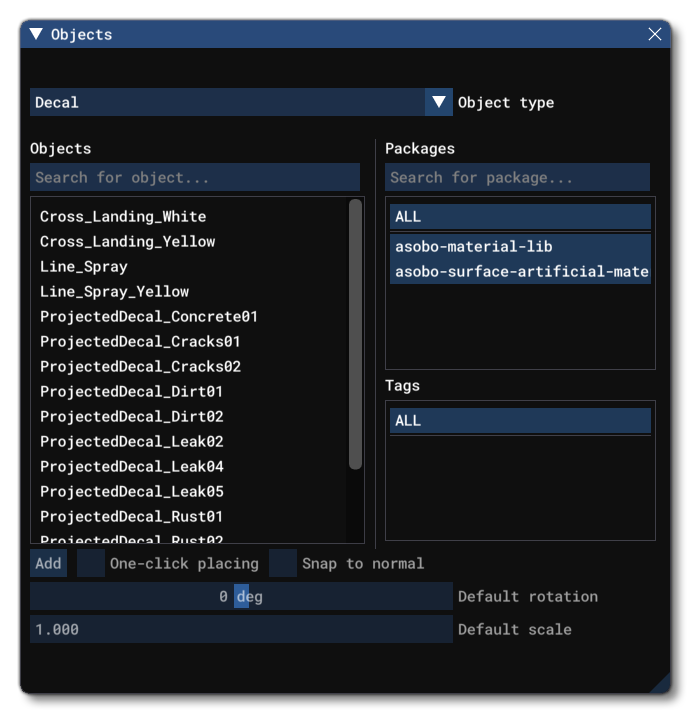 The Decal Object Listed In The Objects Window