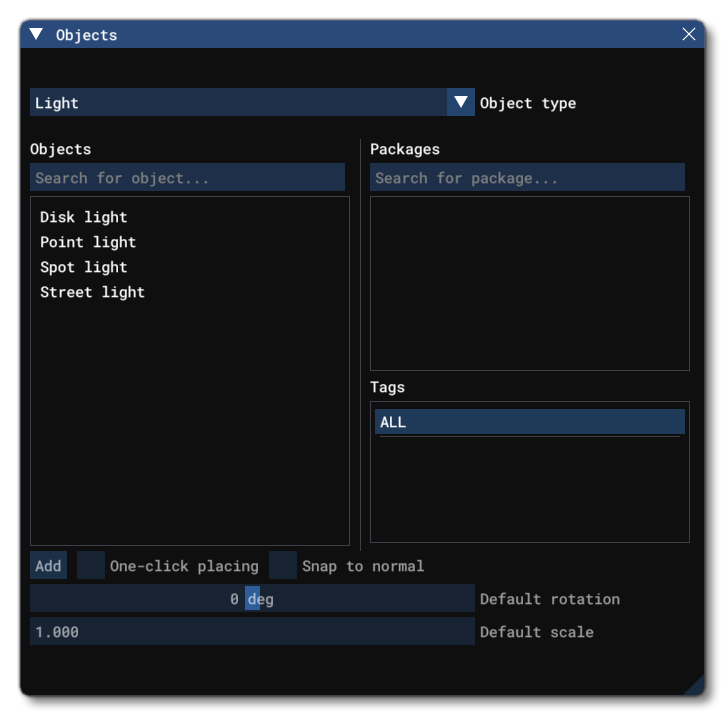 The Light Object Elements Listed In The Objects Window
