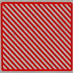 Wide Red Painted Hatched Area Example