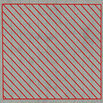 Slim Red Painted Hatched Area Example