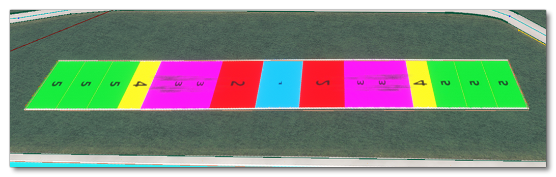 Base And Endcap Material On A Runway Object