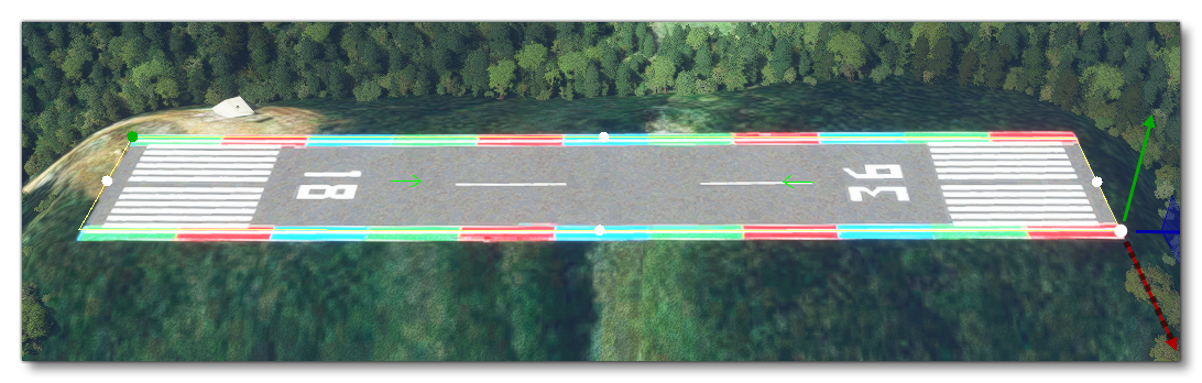 Border Material On A Runway Object