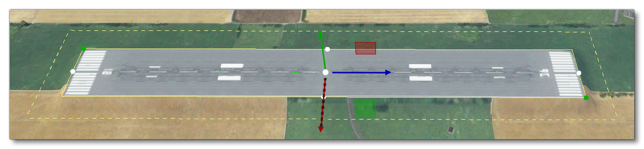 The Falloff Distance Being Used On A Runway