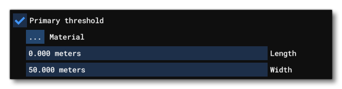The Settings For Threshold, Blast Pad and Overrun Options