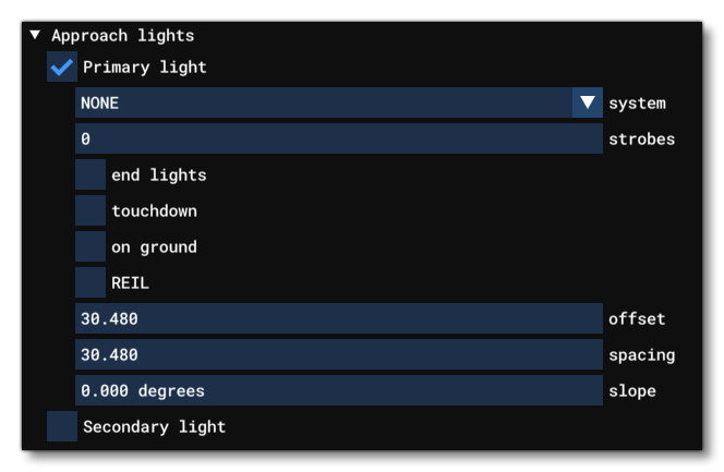 Approach Lights Options