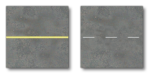 The Two Different Ways The Taxipath Center Line Can Be DIsplayed