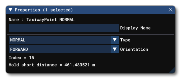 The Helipad Object Properties