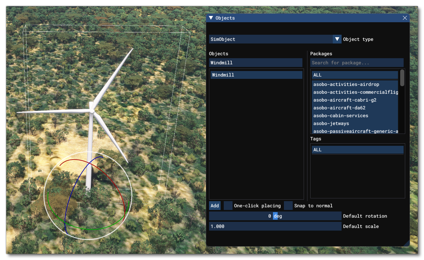 Adding A Windmill SimObject To The Scene