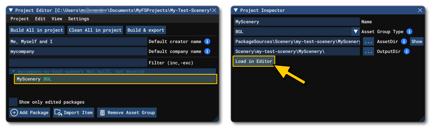 Set Directory And Load In Editor