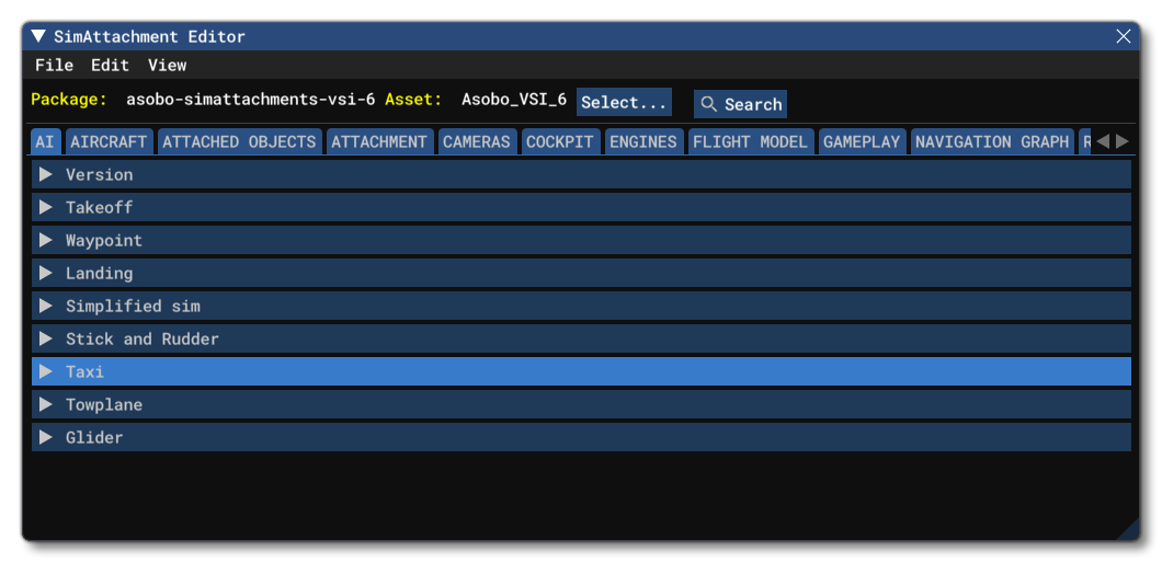 The SimAttachment Editor