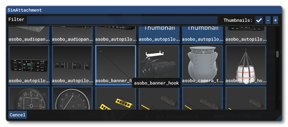 The SimAttachment Explorer Window