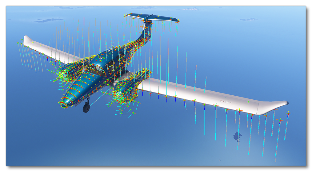 Visualisation Of The Forces On An Aircraft In The SimObject Editor