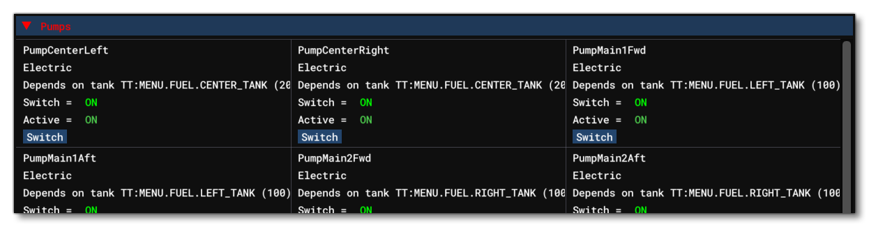 The Pumps Section Of The Fuel System Debug
