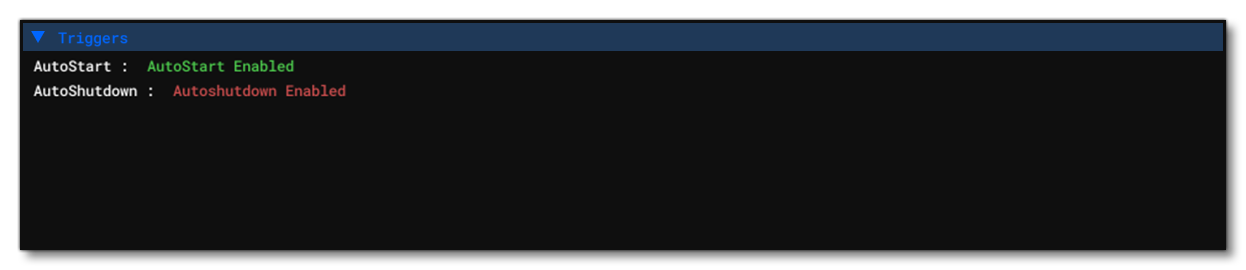 The Triggers Section Of The Fuel System Debug