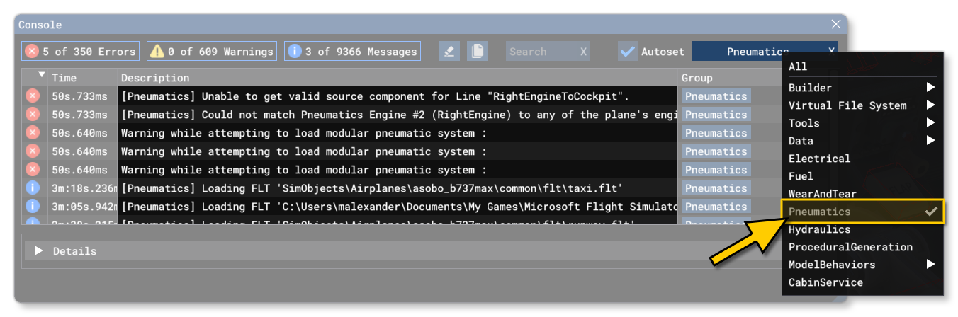 The Pneumatics System Logs In The Debug Console The Pneumatics System Logs In The Debug Console