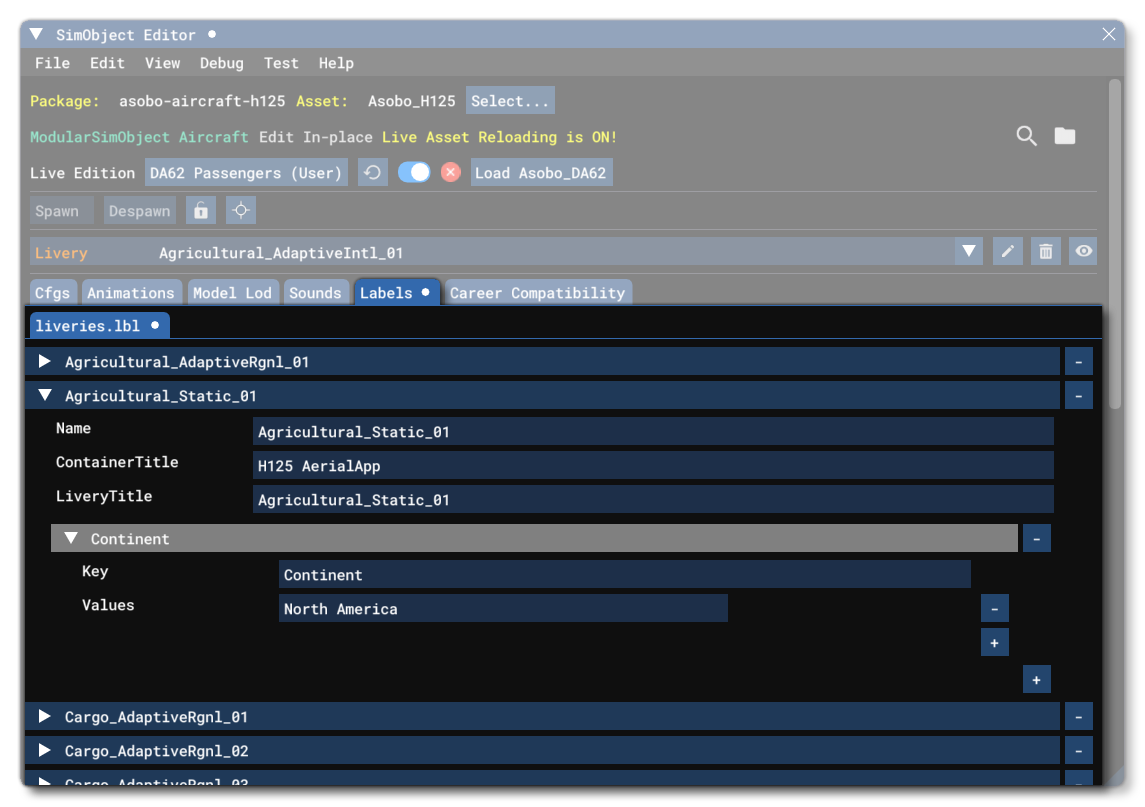 The Labels Tab The Labels Tab