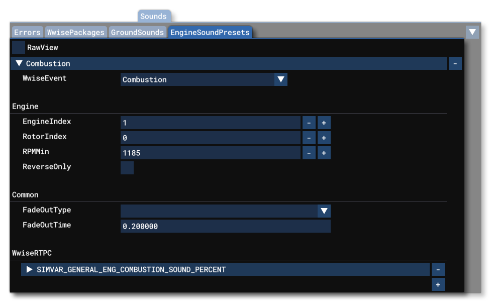 Expanded WWise Event In The Sound Tab Expanded WWise Event In The Sound Tab