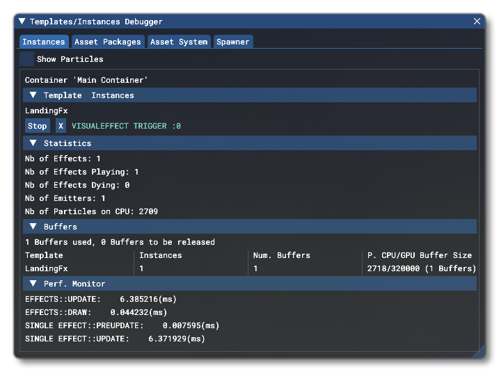 The Instances Tab Of The Templates/Instances Debugger