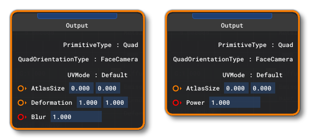 Additional Input Parameters For The Output Block