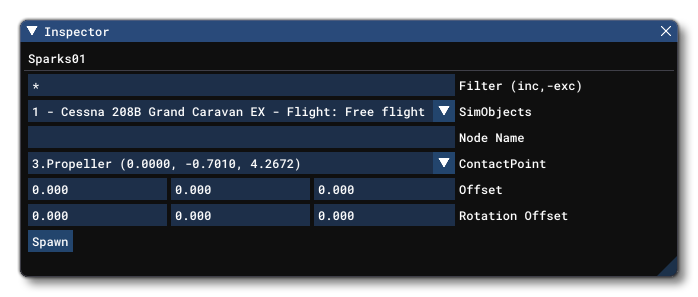 Use The Inspector Window To Spawn Particle Effects