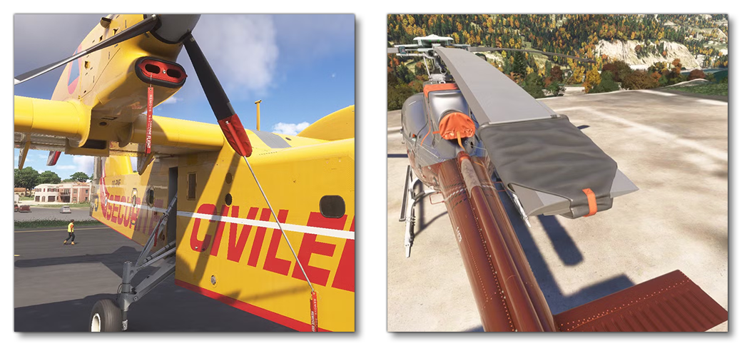 Some  Prop/Rotor Cover Examples In The Simulation