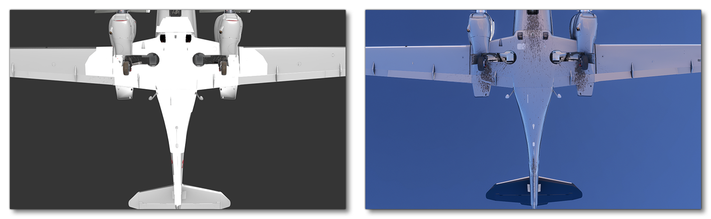 Example Of The Mud Mesh And The Effect On A Plane Example Of The Mud Mesh And The Effect On A Plane