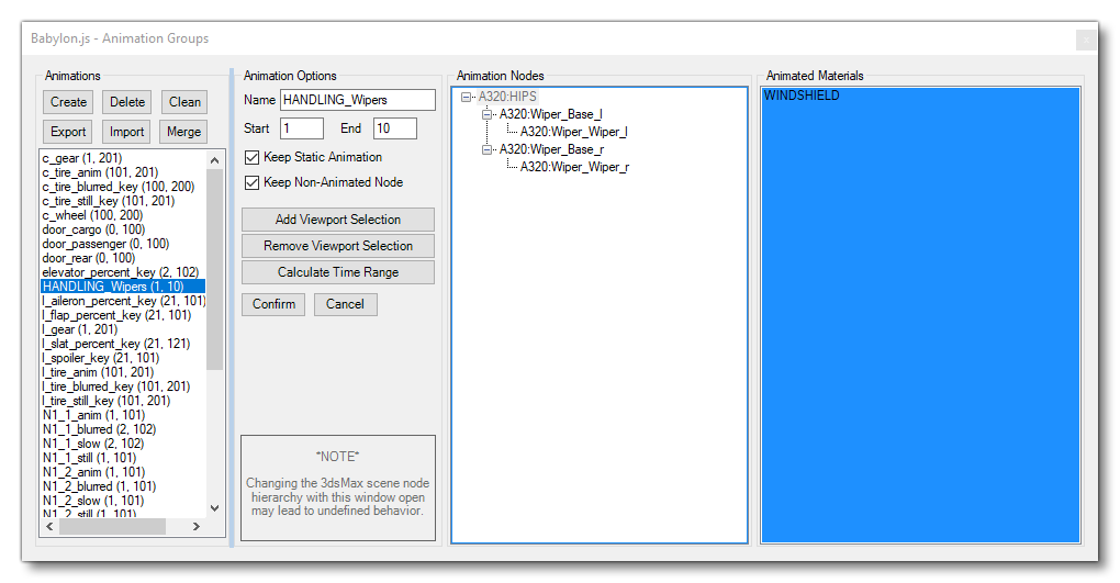 Setting The Material As An Animated Material In The Babylon Animation Group Window Setting The Material As An Animated Material In The Babylon Animation Group Window